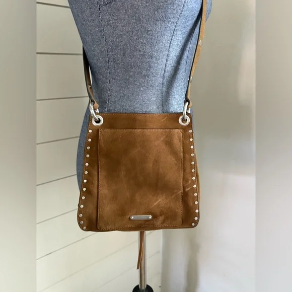 Rebecca Minkoff Darren Small Suede Shoulder Crossbody Bag - Picture 2 of 13